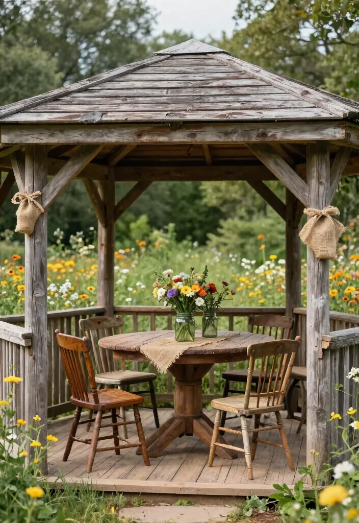 9 Lush Mediterranean Gazebo Ideas Tuscan Style 5. Rustic Farmhouse Gazebo 0
