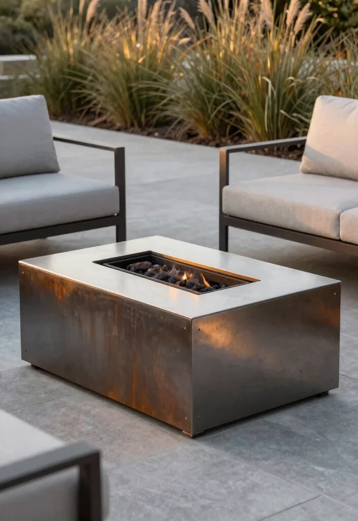 9 Neat Fire Pit Edging Ideas for a Clean Landscape Look 3. Modern Metal Edging 0