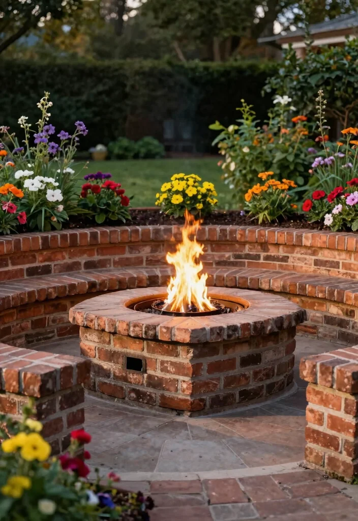 9 Neat Fire Pit Edging Ideas for a Clean Landscape Look 4. Charming Brick Borders 0