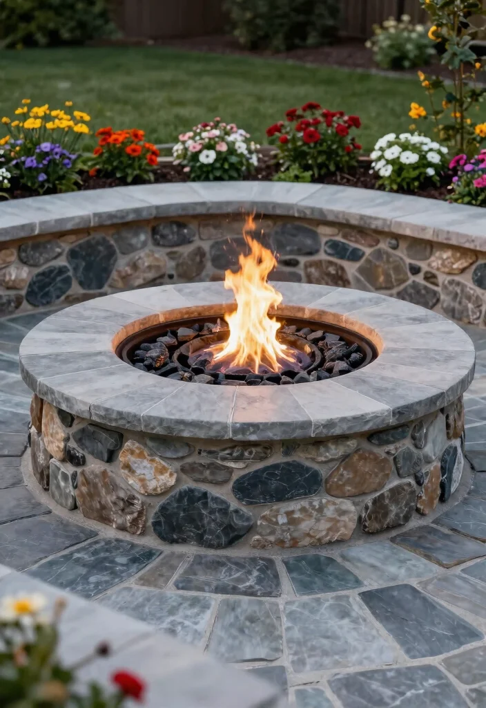 9 Neat Fire Pit Edging Ideas for a Clean Landscape Look 7. Elegant Pavers 0