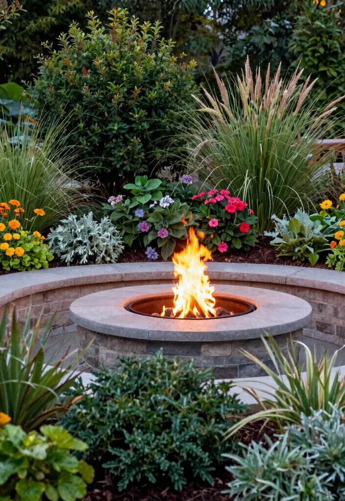 9 Neat Fire Pit Edging Ideas for a Clean Landscape Look 9. Plant Based Edging 0