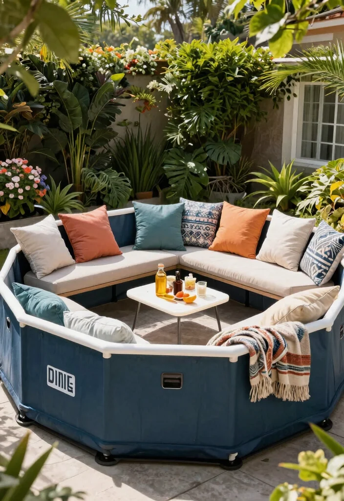 9 Practical Above Ground Pool Filter Ideas Hide the Mess 5. Integrated Seating Area 0