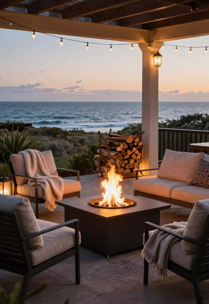 9 Relaxing Patio Decor Ideas for Ocean Views Coastal Vibe 9. Cozy Fire Pit Area 0