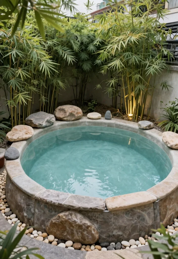 9 Sleek Above Ground Lap Pool Ideas for Narrow Backyards 6. Zen Inspired Pools 0