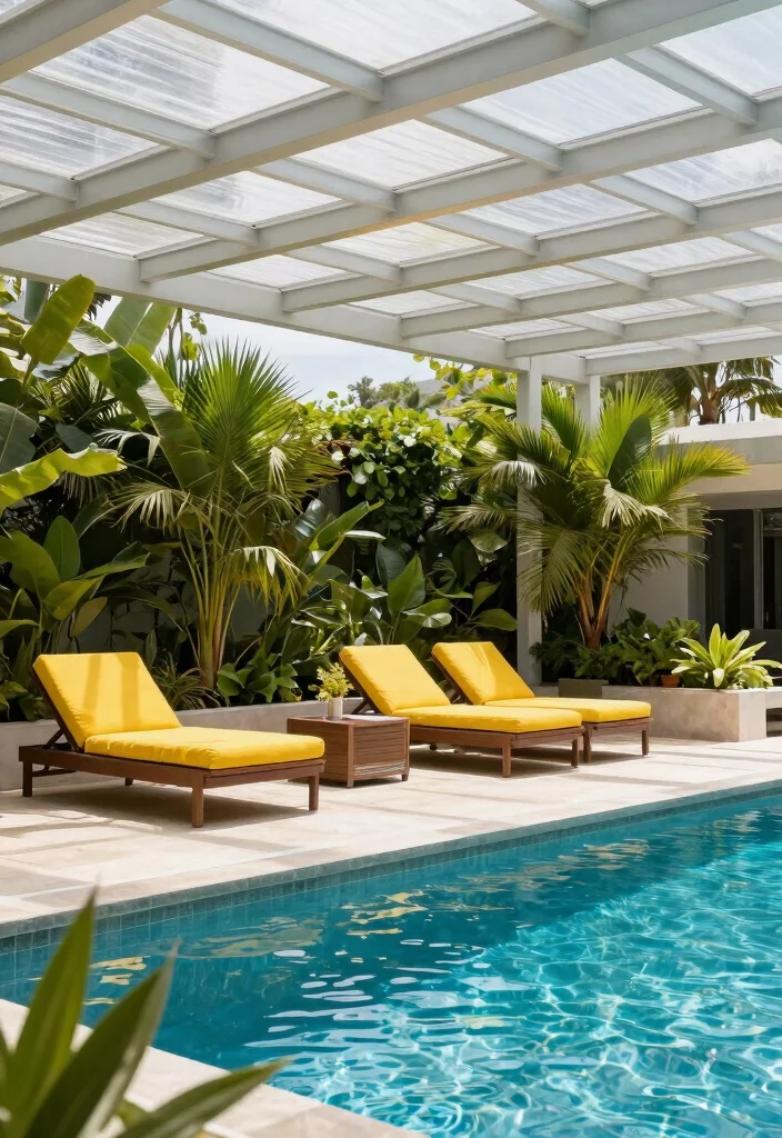 9 Sleek Polycarbonate Canopy Ideas Modern Protection 7. Contemporary Poolside Canopy 0