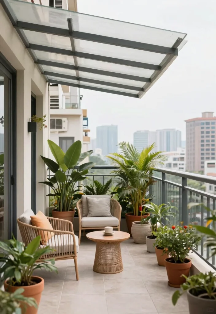 9 Sleek Polycarbonate Canopy Ideas Modern Protection 8. Compact Balcony Canopy 0