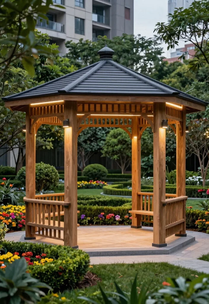9 Sturdy Gazebo Post Ideas for Small Urban Gardens 6. Stylish Composite Materials 0