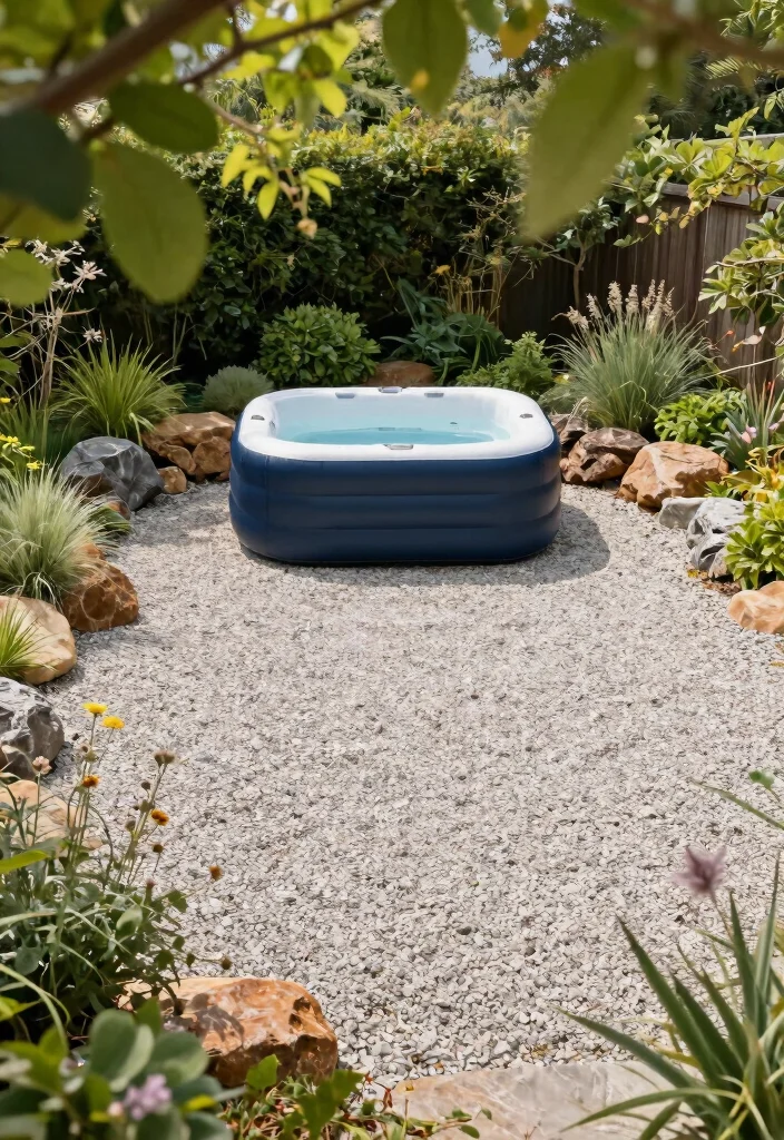 9 Sturdy Inflatable Hot Tub Base Ideas DIY Pads 2. Gravel Pad Simple and Effective 0