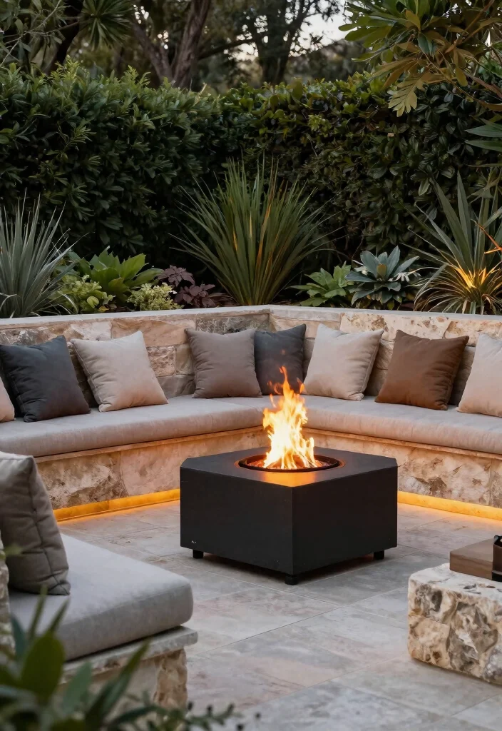 9 Vintage Galvanized Fire Pit Ideas Cheap DIY 8. Galvanized Fire Pit with Seating Wall 0