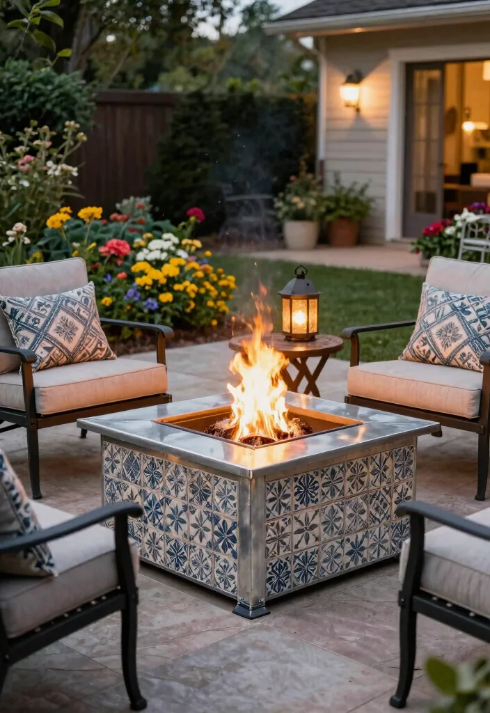 9 Vintage Galvanized Fire Pit Ideas Cheap DIY 9. Galvanized Fire Pit with Decorative Surround 0